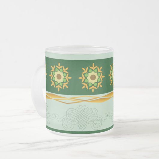 GlasTasse - Grün 05 Mattglastasse (Vorderseite Links)