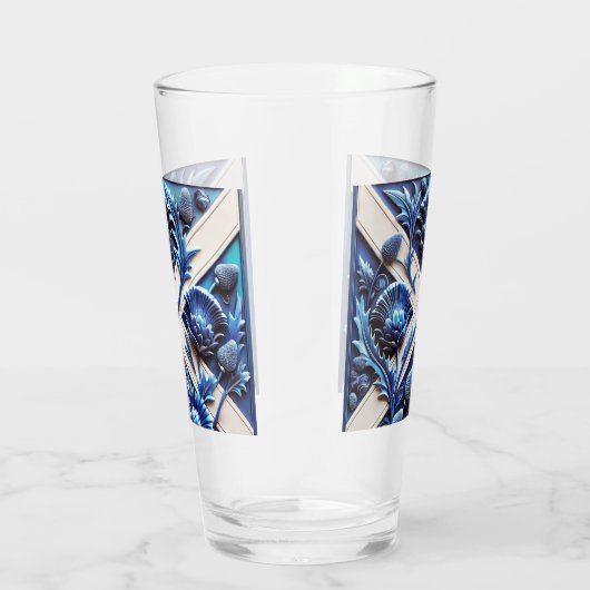 Glastasse mit schottischem Thistles Design Glas (Rechts)