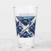 Glastasse mit schottischem Thistles Design Glas (Vorderseite)