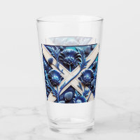 Glastasse mit schottischem Thistles Design