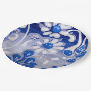 Glaste-Keramik-Muster nah Pappteller