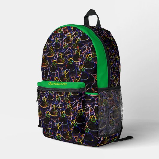 Glastige Coole Gummienten Personalisiert Bedruckter Rucksack (Rückseitige Ecke Rechts)