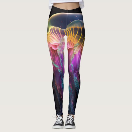 Glastige Quallen-Leggings Leggings (Vorderseite)
