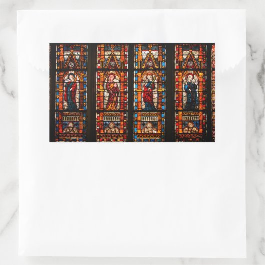 Glastinie, Troyes Cathedral Rechteckiger Aufkleber (Tasche)