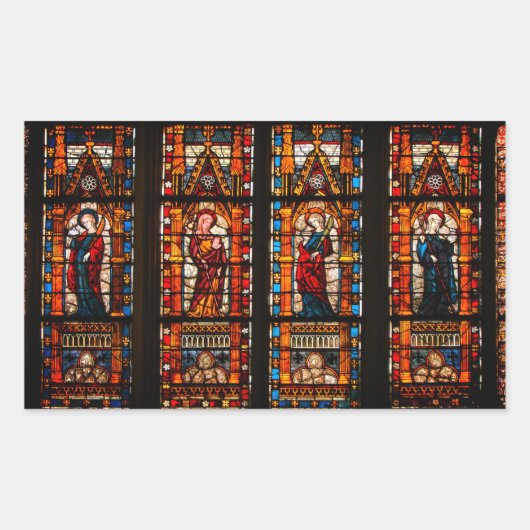 Glastinie, Troyes Cathedral Rechteckiger Aufkleber (Vorderseite)