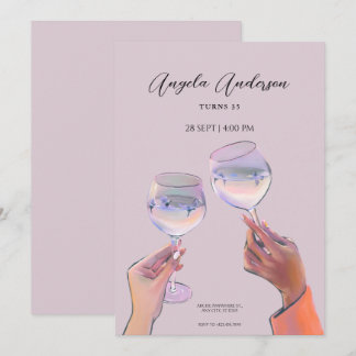 Glastoast zum Geburtstag Einladung