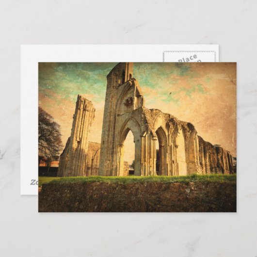 Glastonbury Abbey Postkarte (Vorne/Hinten)