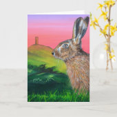 Glastonbury Hare Karte (Gelbe Blume)
