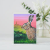 Glastonbury Hare Postkarte (Stehend Vorderseite)