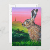 Glastonbury Hare Postkarte (Vorne/Hinten)