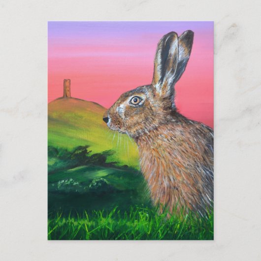 Glastonbury Hare Postkarte (Vorderseite)