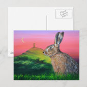 Glastonbury Hare Postkarte (Vorne/Hinten)