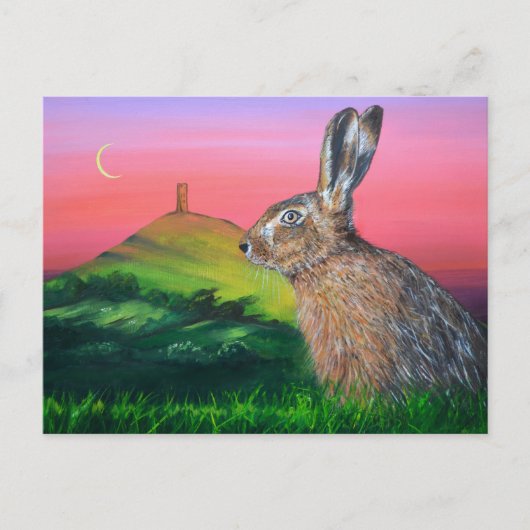Glastonbury Hare Postkarte (Vorderseite)