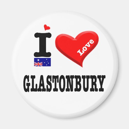 GLASTONBURY - I-Liebe Magnet (Vorne)