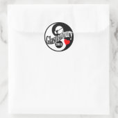 Glastonbury Runder Aufkleber (Tasche)