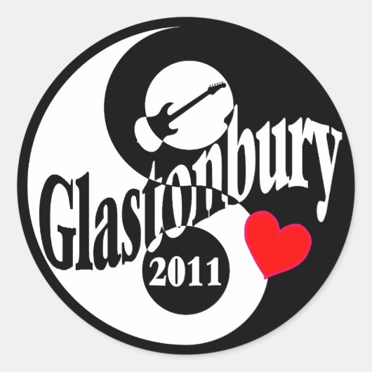 Glastonbury Runder Aufkleber (Vorderseite)