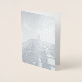 Glastonbury Tor Path Foil Card Folienkarte