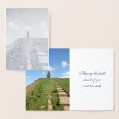 Glastonbury Tor Path Foil Card Folienkarte (Anzeige)