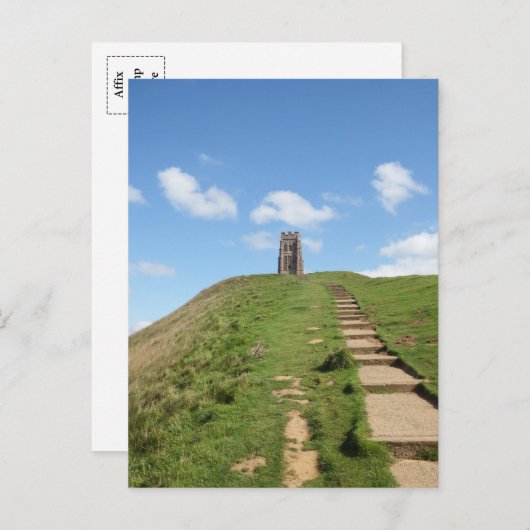 Glastonbury Tor Path Postcard Postkarte (Vorne/Hinten)