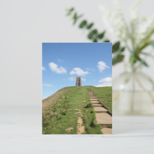 Glastonbury Tor Path Postcard Postkarte (Stehend Vorderseite)