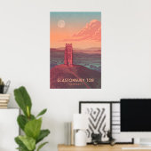 Glastonbury Tor Reiseplakat Poster (Heimbüro)