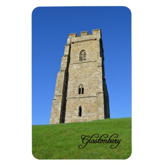 Glastonbury Tor Somerset England Foto Magnet (Vertikal)