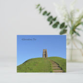 Glastonbury Tor Somerset England Foto Postkarte (Stehend Vorderseite)