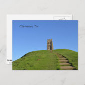 Glastonbury Tor Somerset England Foto Postkarte (Vorne/Hinten)