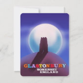 Glastonbury Tor Somerset Reiseplakat (Rückseite)