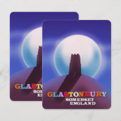 Glastonbury Tor Somerset Reiseplakat (Vorne/Hinten)