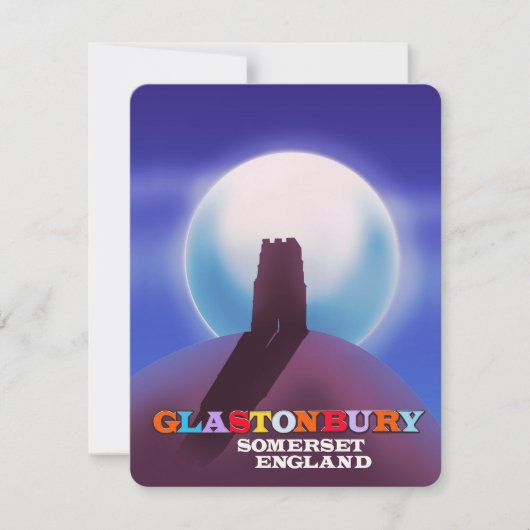 Glastonbury Tor Somerset Reiseplakat (Vorderseite)