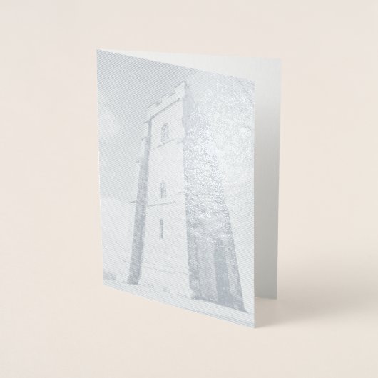 Glastonbury Tor Tower Foil Card Folienkarte (Vorderseite)