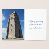 Glastonbury Tor Tower Foil Card Folienkarte (Innenseite)