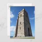 Glastonbury Tor Tower Postcard Postkarte (Vorne/Hinten)
