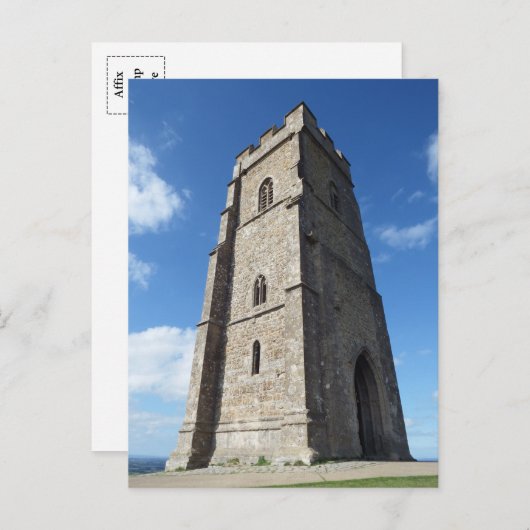 Glastonbury Tor Tower Postcard Postkarte (Vorne/Hinten)