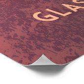 Glastonbury Tor Travel Poster (Ecke)