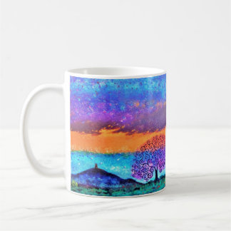 Glastonbury Tor und Baum Tasse Zuhause Gift