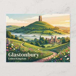 Glastonbury Vereinigtes Königreich Postkarte