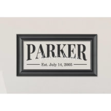 Glastrasenzeichen mit Rahmen