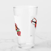 Glastumbler-Geige mit Rose Glas (Rechts)
