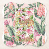 Glasunterglas aus Flowerpapier Untersetzer (Vorderseite)