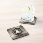 Glasunterglasobermoji Vintage Getränkeuntersetzer (Rechte Seite)