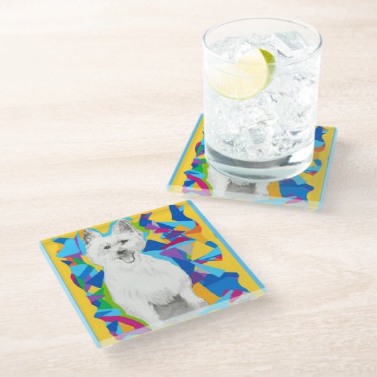 Glasuntersetzer (Schrägansicht)