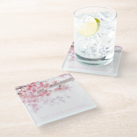 Glasuntersetzer: CHERRY BLOSSOM Glasuntersetzer (Schrägansicht)