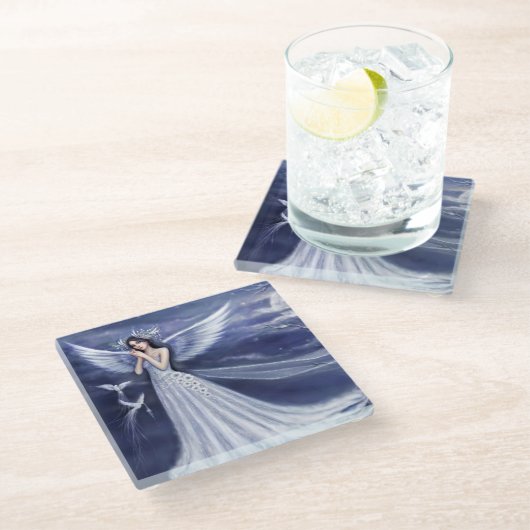 GlasUntersetzer/Engel Glasuntersetzer (Schrägansicht)