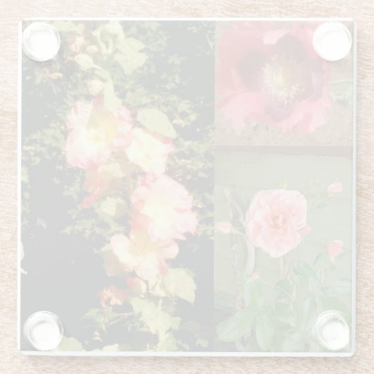 GlasUntersetzer-Garten-Blume Glasuntersetzer (Rückseite)