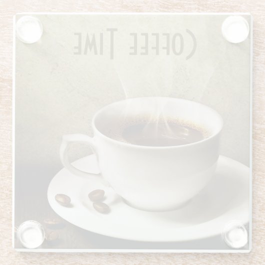 GlasUntersetzer-/Kaffee-Zeit Glasuntersetzer (Rückseite)