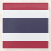 Glasuntersetzer mit der Flagge Thailands (Vorderseite)