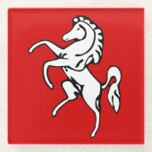 Glasuntersetzer mit Flagge von Kent County, Englan (Vorderseite)
