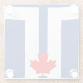 Glasuntersetzer mit Flagge von Toronto, Kanada (Rückseite)